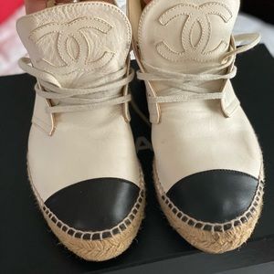 Chanel high top espadrilles